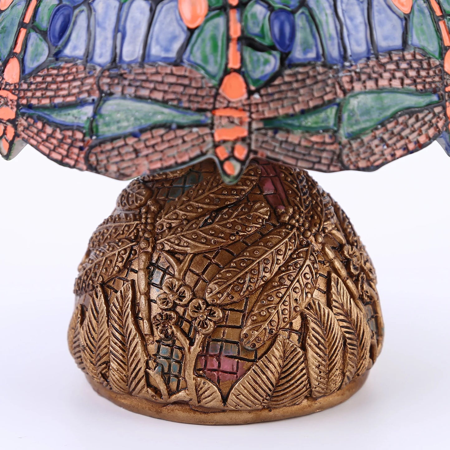 Luxurious Antique Style Stained Glass Table Lamp