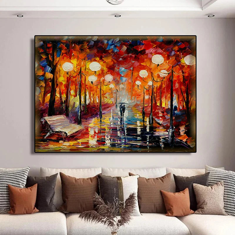 Afremov Artwork Pastoral Canvas Painting
