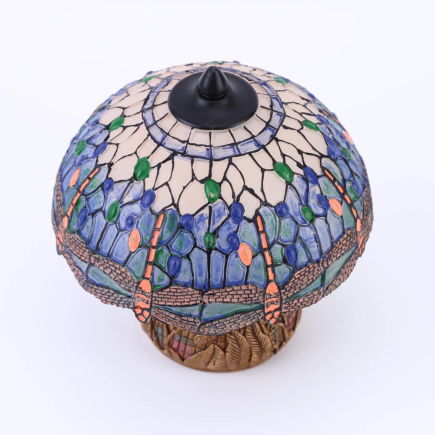 Luxurious Antique Style Stained Glass Table Lamp