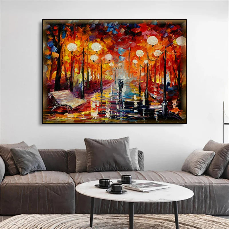 Afremov Artwork Pastoral Canvas Painting