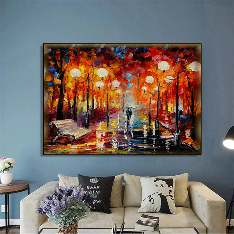Afremov Artwork Pastoral Canvas Painting