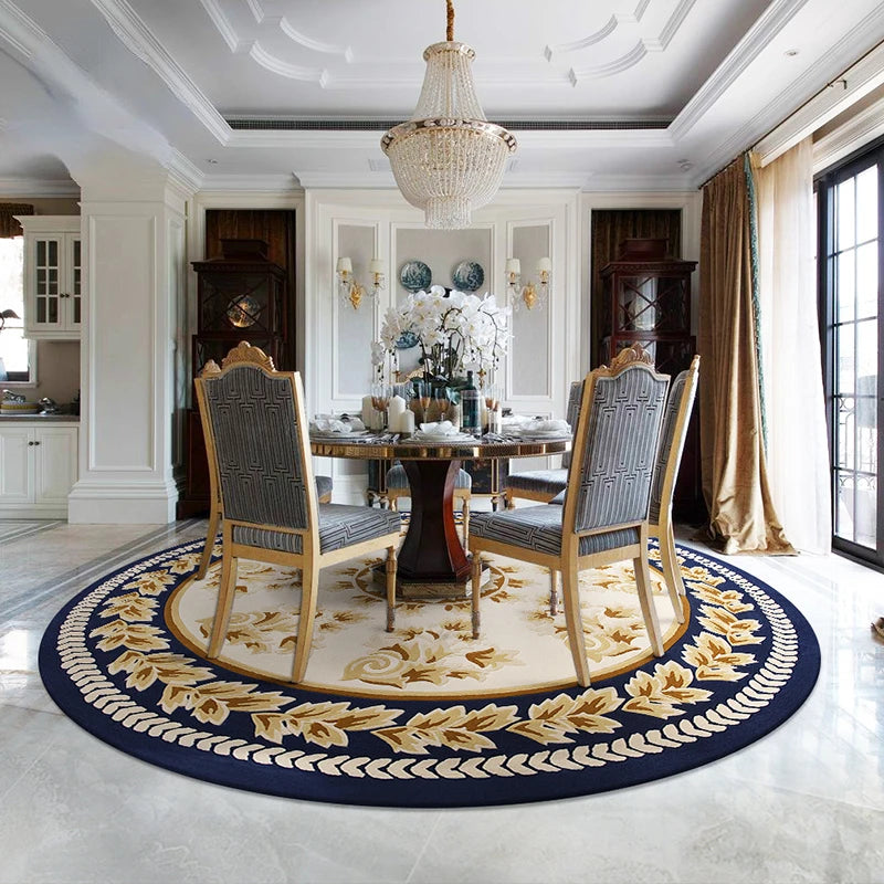 Round Short Pile European Carpets