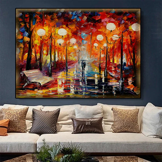Afremov Artwork Pastoral Canvas Painting
