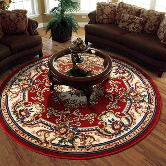 Round Short Pile European Carpets
